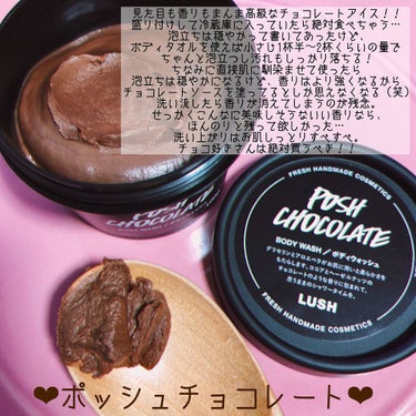 ラッシュ ヤミーカスタードのクチコミ「❤︎
〈LUSH〉
ボディウォッシュ
・ポッシュチョコレート
・ヤミーカスタード
❤︎

見た.....」（3枚目）