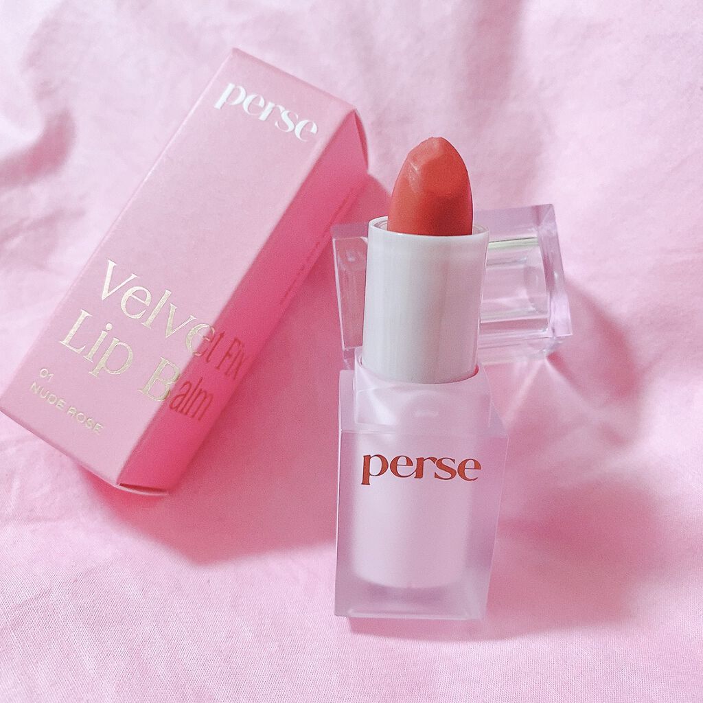 ベルベットフィックスリップバーム 01 NUDE ROSE/perse/リップバームを使ったクチコミ（1枚目）