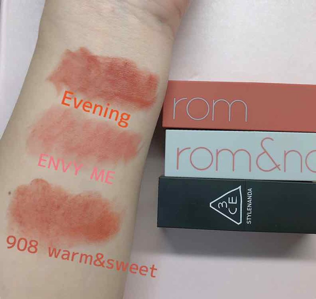 ゼログラムマットリップスティック/rom&nd/口紅を使ったクチコミ(3枚目)