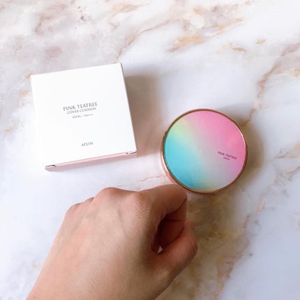 ピンクティーツリーカバークッション/APLIN/クッションファンデーションを使ったクチコミ(5枚目)