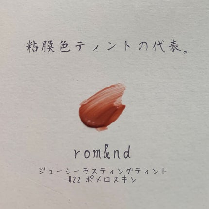 ジューシーラスティングティント/rom&nd/リップティントを使ったクチコミ(1枚目)