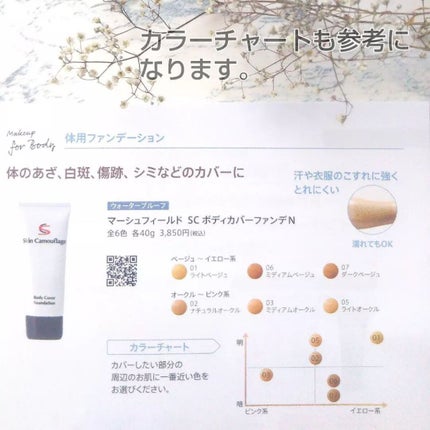 マーシュフィールド SC ボディカバーファンデN/マーシュ・フィールド/クリーム・エマルジョンファンデーションを使ったクチコミ(3枚目)