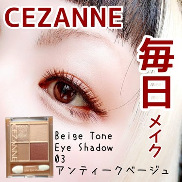 ベージュトーンアイシャドウ/CEZANNE/アイシャドウパレットを使ったクチコミ（1枚目）