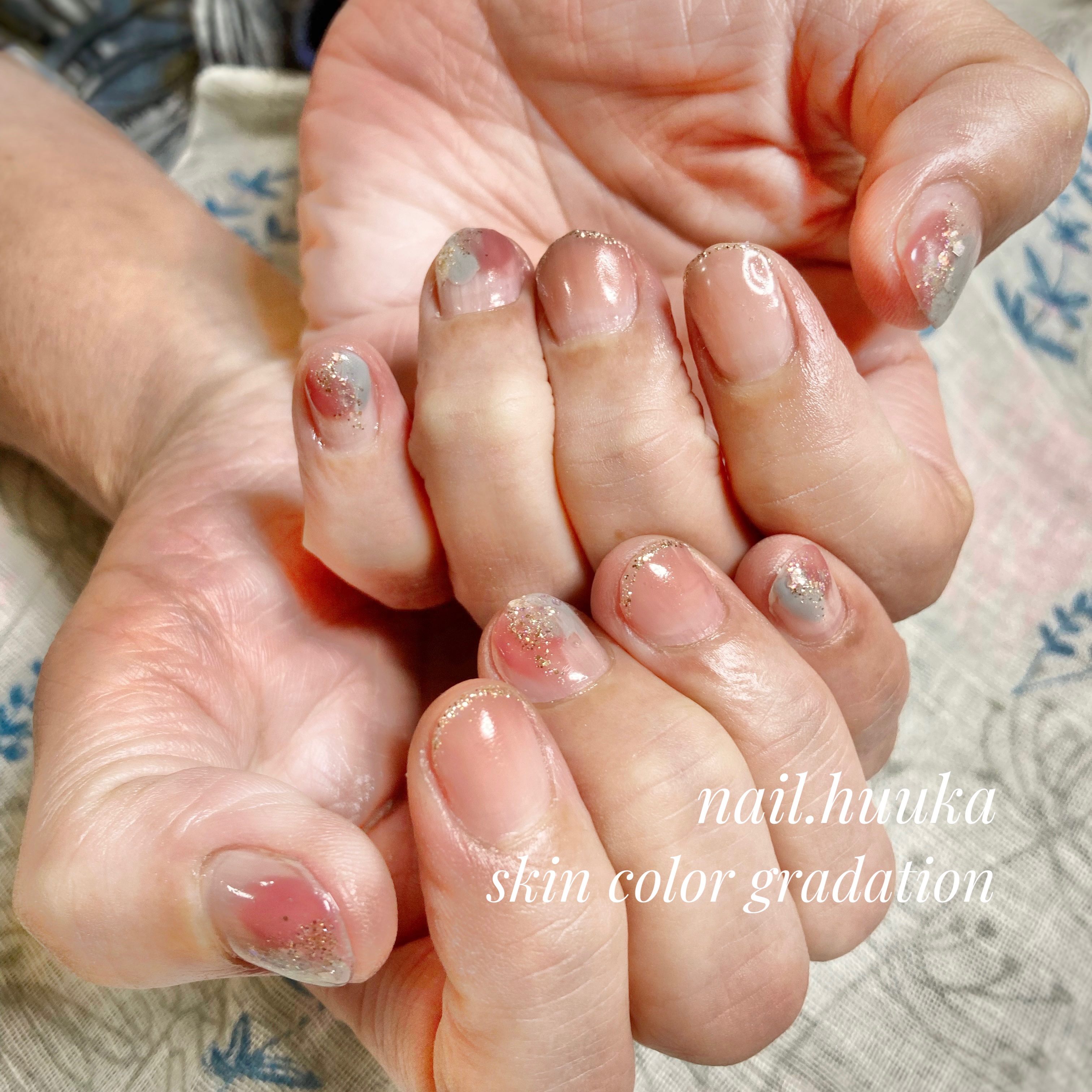 ジェルネイル グレー/セリア/ジェルネイルを使ったクチコミ（1枚目）