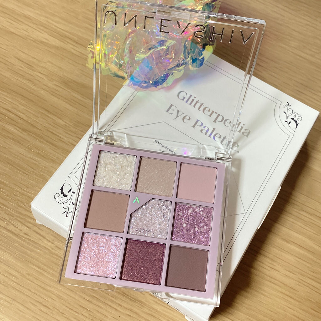 グリッターペディアアイパレット/unleashia/アイシャドウパレットを使ったクチコミ（2枚目）