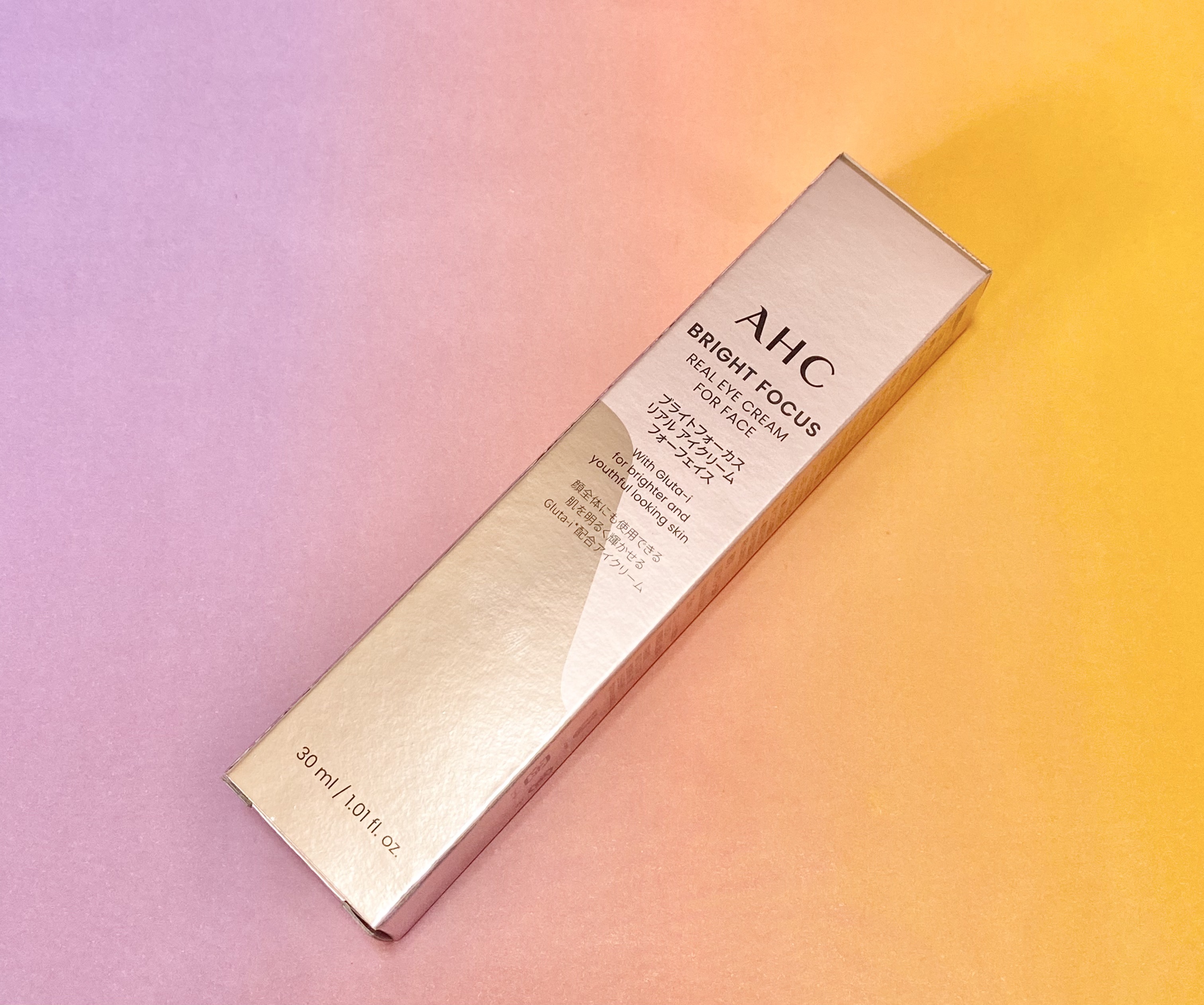 ブライト フォーカス リアル アイクリーム フォーフェイス/AHC/アイケア・アイクリームを使ったクチコミ（1枚目）