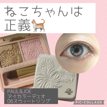 PAUL & JOE BEAUTE アイカラー デュオのクチコミ「ねこちゃん＝可愛い＝正義　アールデコ風のパケや型押しも可愛い、あざとの大洪水

PAUL & .....」（1枚目）