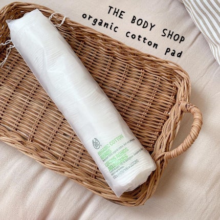 THE BODY SHOP オーガニックコットンパッド ラウンド のクチコミ「THE BODY SHOP
オーガニックコットン100%
化粧パッド🌿.*
100枚入で大容.....」(1枚目)