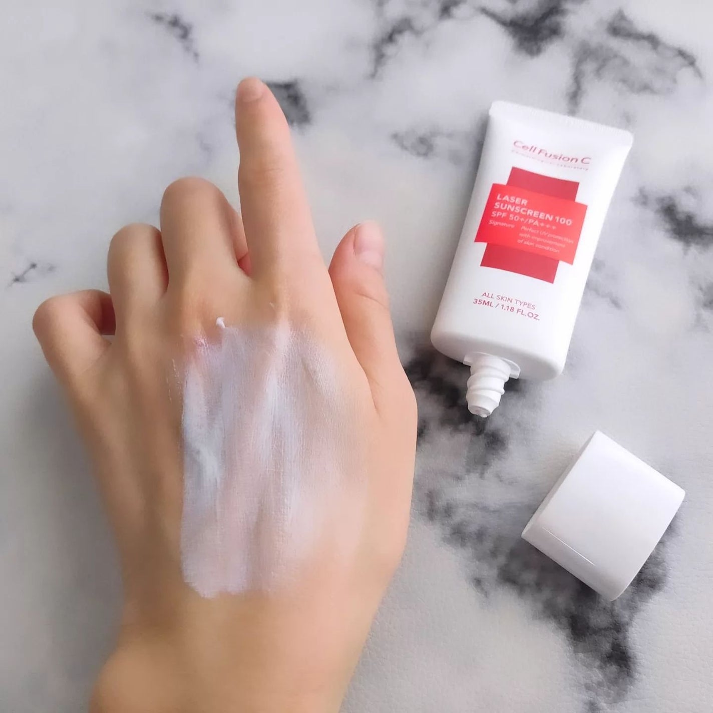 レーザーサンスクリーン 100/Cell Fusion C(セルフュージョンシー)/日焼け止めクリームを使ったクチコミ(5枚目)