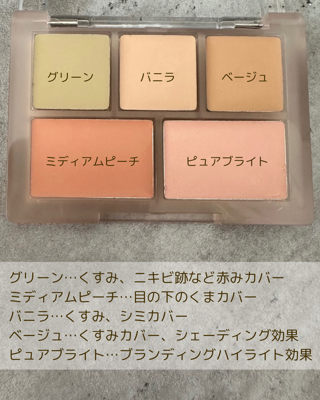 コンシールブレンダーパレット/LUNA/パレットコンシーラーを使ったクチコミ（3枚目）