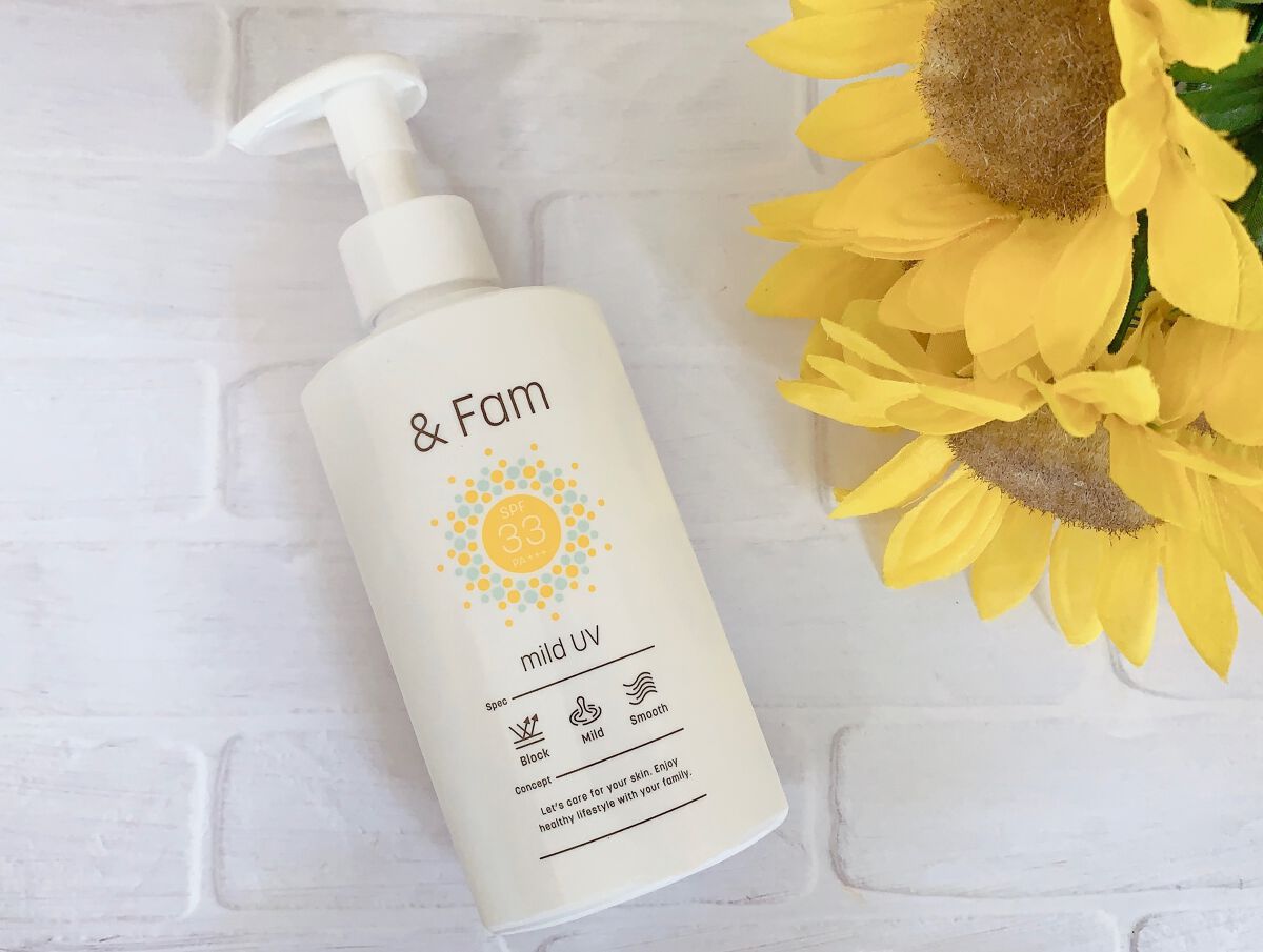 マイルドUV SPF33 PA＋＋＋/＆ Fam/日焼け止めジェルを使ったクチコミ（3枚目）