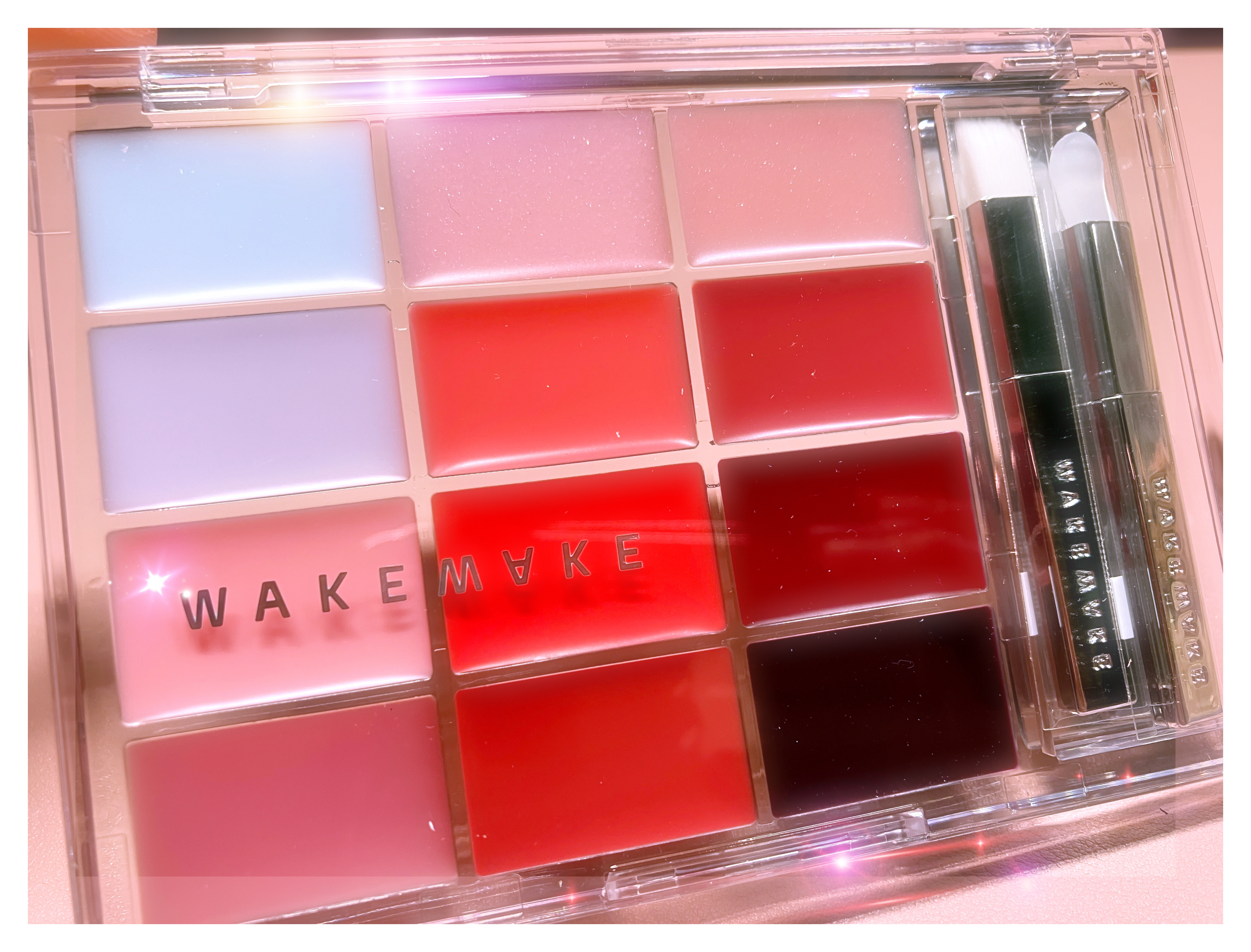 ソフトカラーリングリップパレット 01 PINK FLOOD GLOWING/wakemake/口紅を使ったクチコミ（1枚目）