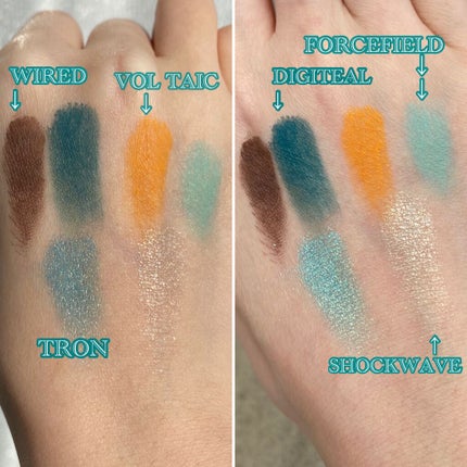 Futurism V: Electro-Turquoise/Kaleidos Makeup/アイシャドウパレットを使ったクチコミ(2枚目)