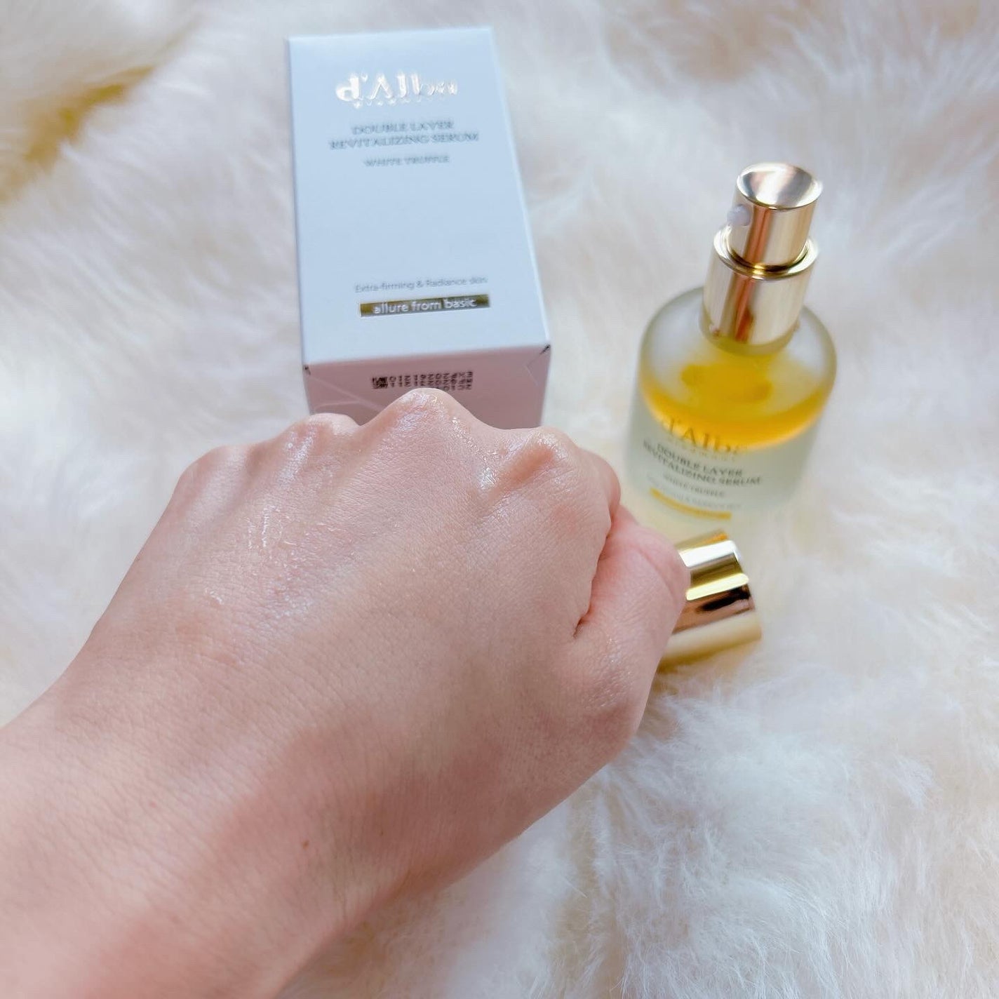 ホワイトトリュフダブルレイヤーリバイタライジングセラム/ダルバ/美容液を使ったクチコミ(3枚目)