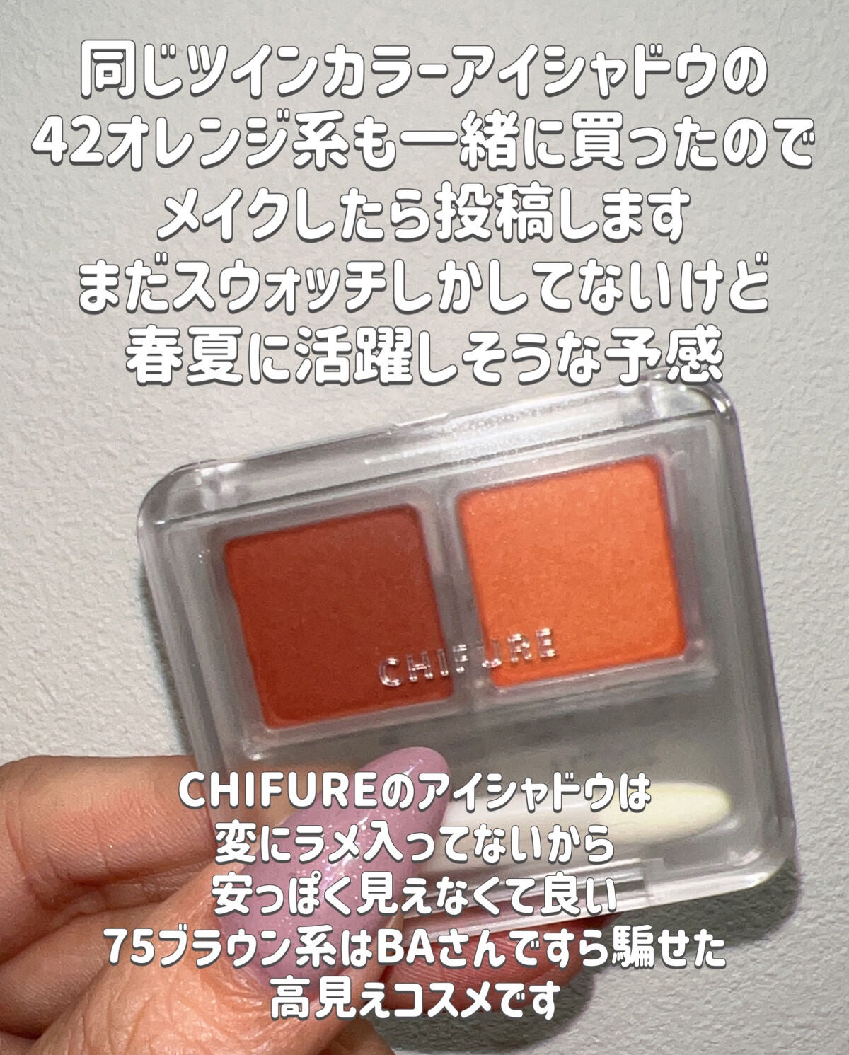 ツイン カラー アイシャドウ/ちふれ/アイシャドウパレットを使ったクチコミ(7枚目)