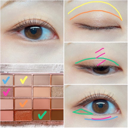 ソフトブラーリングアイパレット/wakemake/アイシャドウパレットを使ったクチコミ(5枚目)