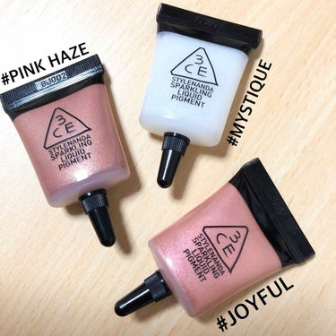 3CE 3CE ONE COLOR SHADOWのクチコミ「3CE スパークリングリキッドピグメント
#MYSTIQUE
#PINK HAZE
#JOYF.....」（1枚目）