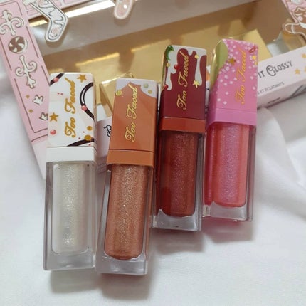 リッチ&ダズリン ハイシャイン スパークリング リップグロス ホリデー セット/Too Faced/メイクアップキットを使ったクチコミ(3枚目)