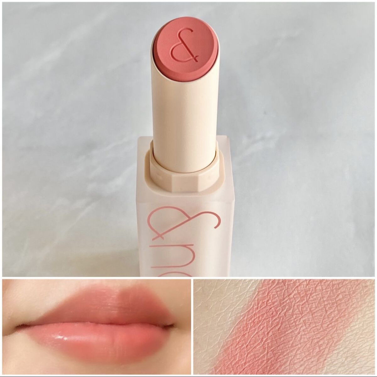 ゼロマットリップスティック 06 オーサム/rom&nd/口紅を使ったクチコミ（2枚目）