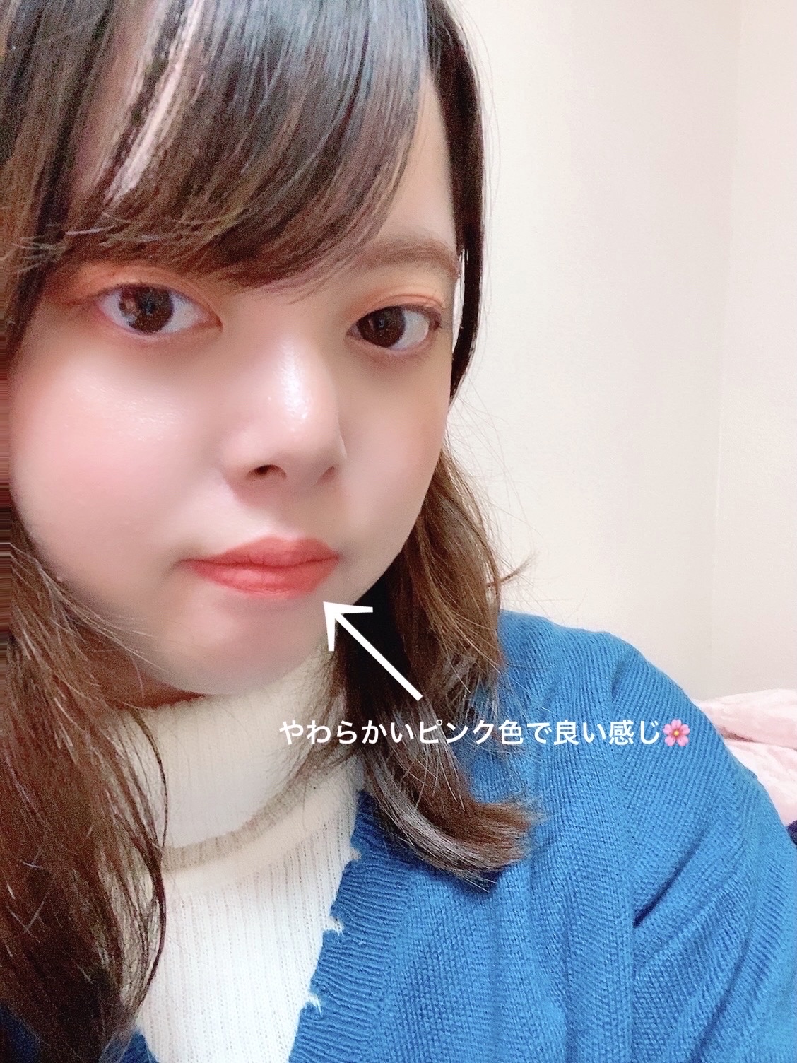 むっちリップR 01 こっそりピンク/b idol/口紅を使ったクチコミ（2枚目）