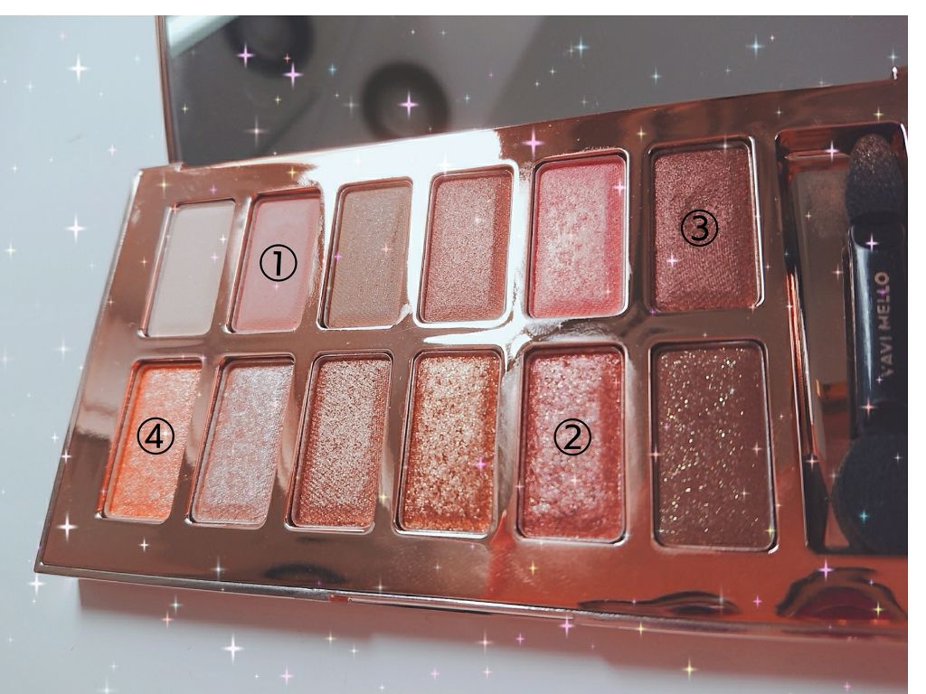 バレンタインボックス/VAVI MELLO/アイシャドウパレットを使ったクチコミ(2枚目)