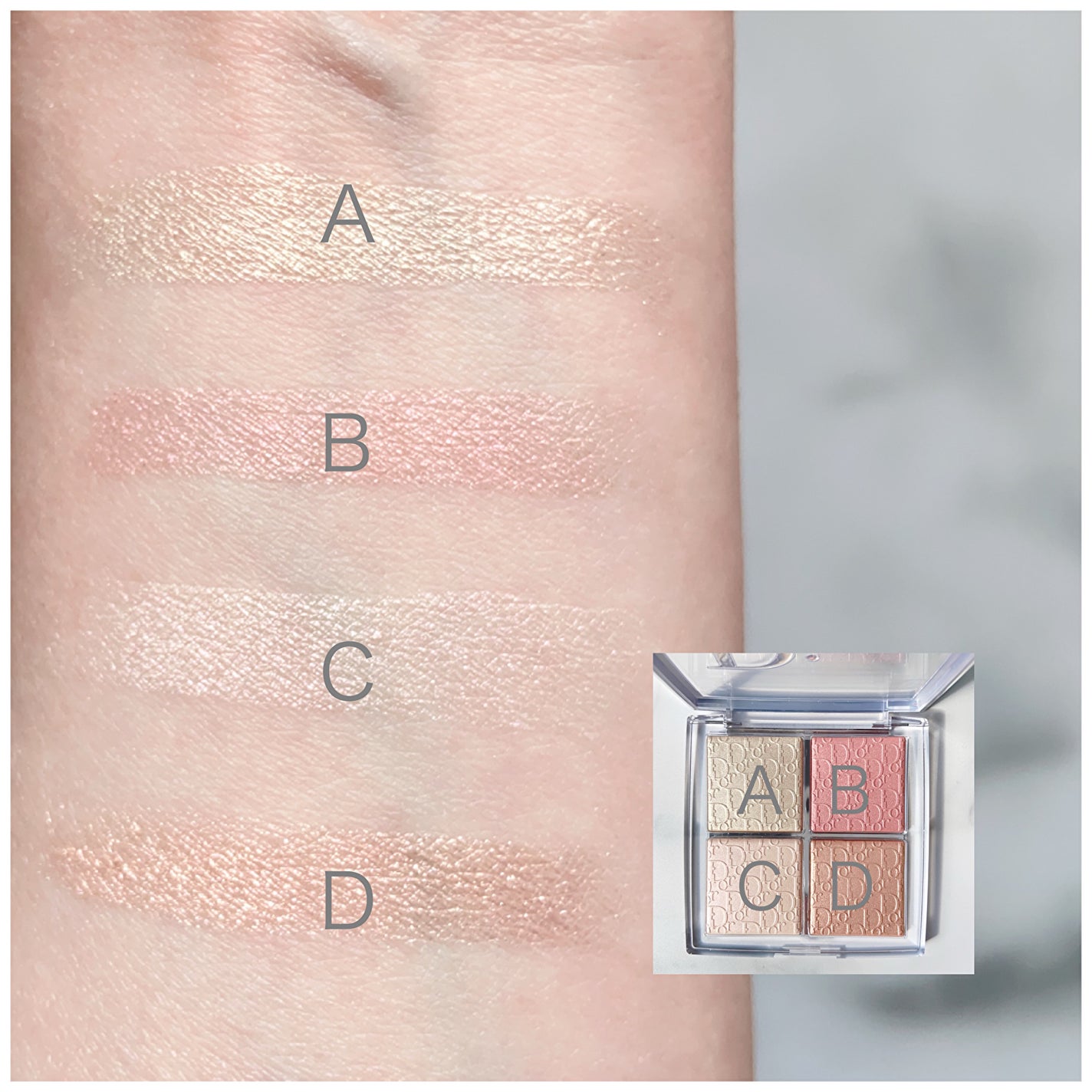 ディオール バックステージ フェイス グロウ パレット/Dior/ハイライトを使ったクチコミ(3枚目)