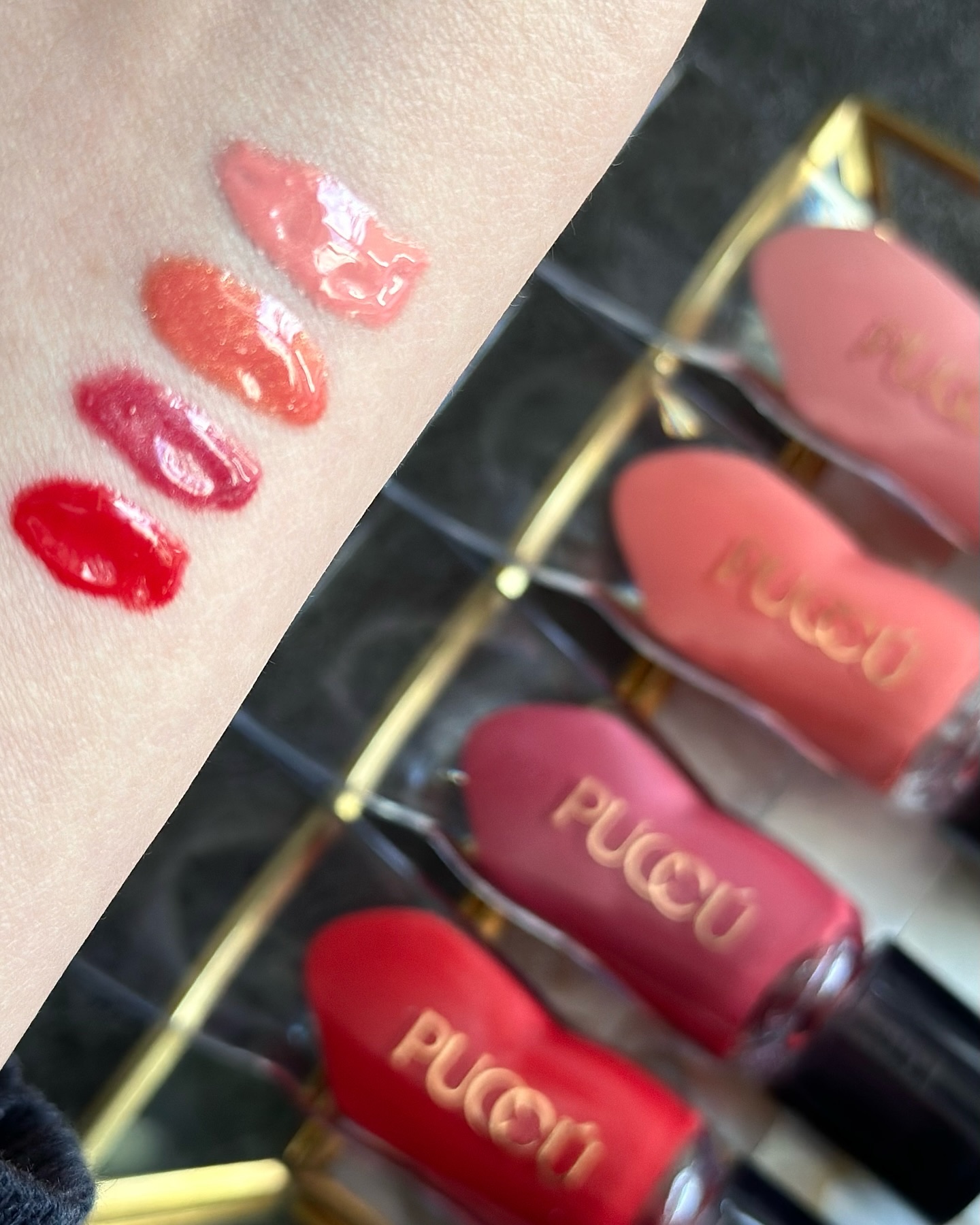 カラーリップセラム/PUCCÚ/リップグロスを使ったクチコミ（3枚目）