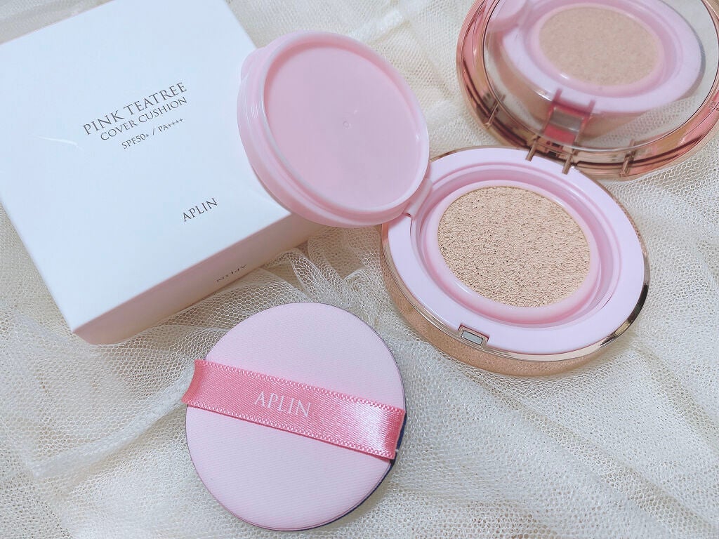 ピンクティーツリーカバークッション/APLIN/クッションファンデーションを使ったクチコミ(4枚目)