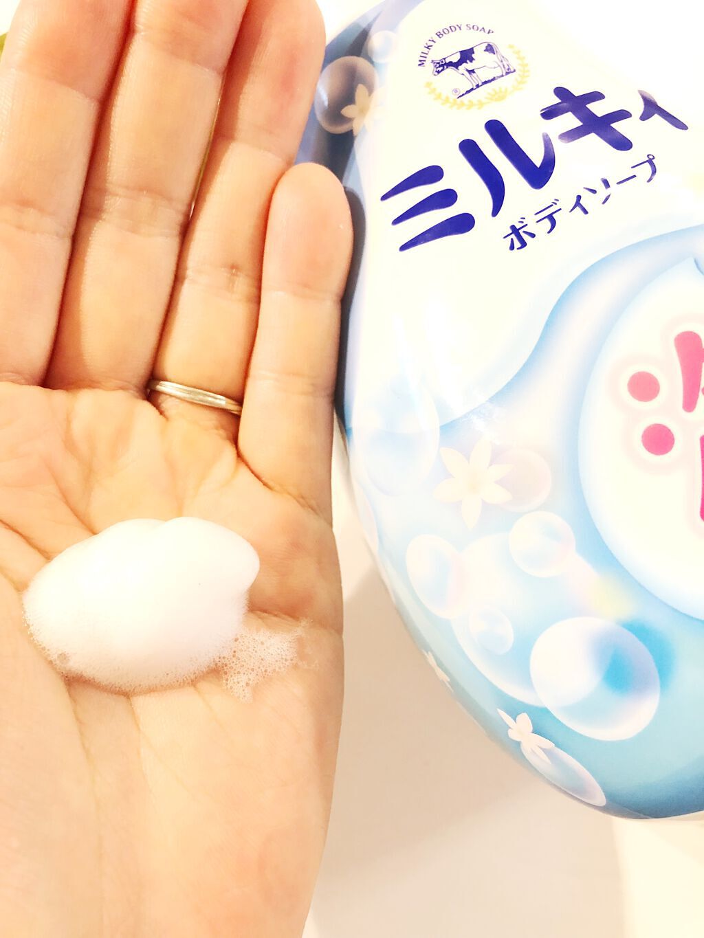 泡で出てくる ミルキィボディソープ やさしいせっけんの香り/ミルキィ/ボディソープを使ったクチコミ（3枚目）