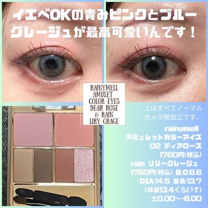 アミュレットカラーアイズ/rainymell/アイシャドウパレットを使ったクチコミ(2枚目)