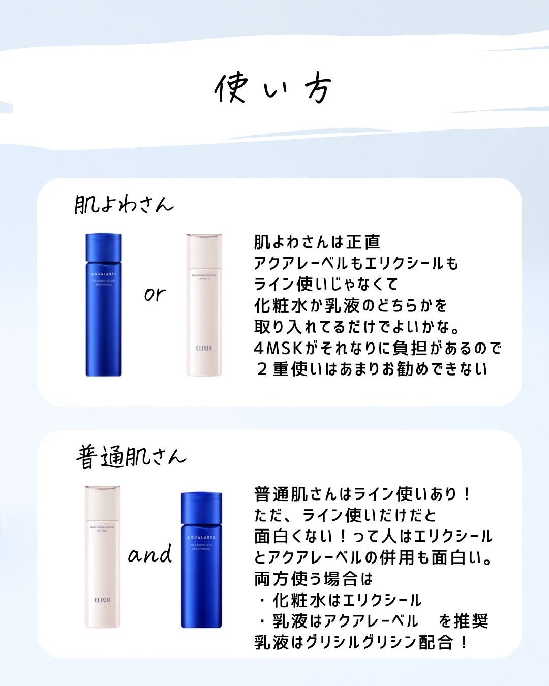 とまと村長@化粧品研究者 on LIPS 「資生堂独自成分が配合されているアクアレーベルとエリクシールの違..」(9枚目)