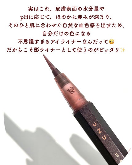 38℃ シェード ライナー/UZU BY FLOWFUSHI/リキッドアイライナーを使ったクチコミ(4枚目)