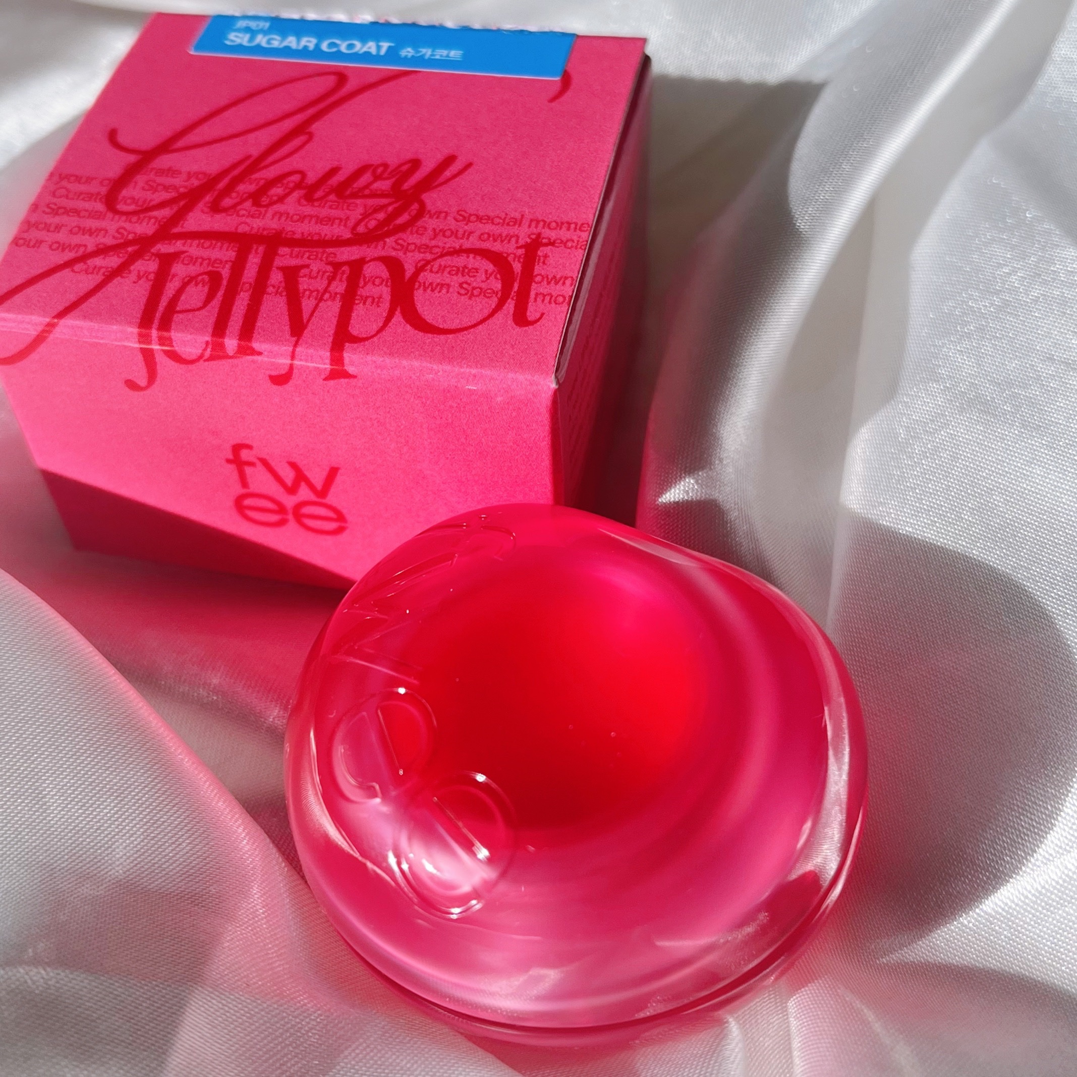 フィー リップアンドチーク グローイジェリーポット JP01 シュガーコート/fwee/リップグロスを使ったクチコミ（2枚目）