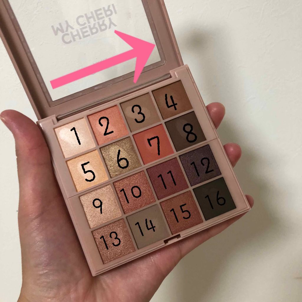 アイシャドウ メガパレット 01 CHERRY MY CHERI/ロレアル パリ/アイシャドウパレットを使ったクチコミ（3枚目）