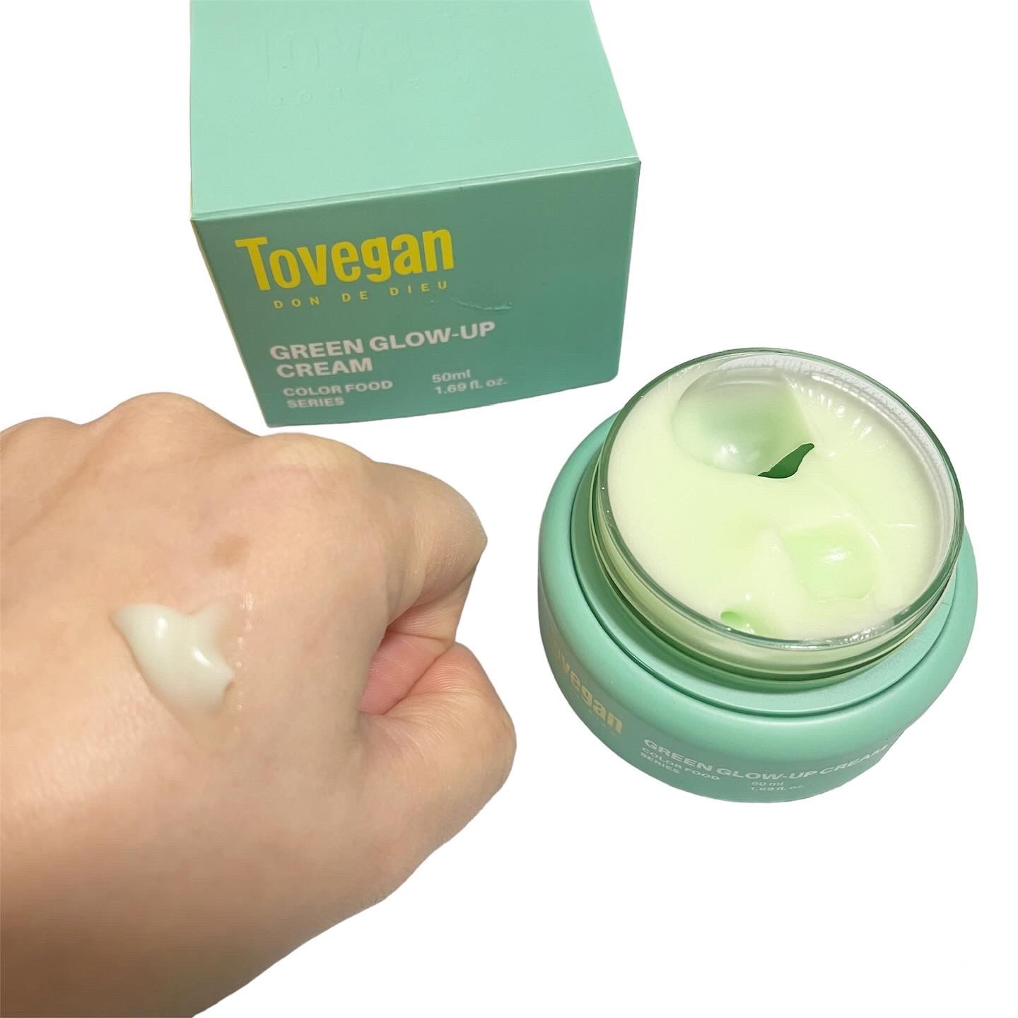 カラーフードシリーズグリーングロウアップクリーム/Tovegan/フェイスクリームを使ったクチコミ（2枚目）