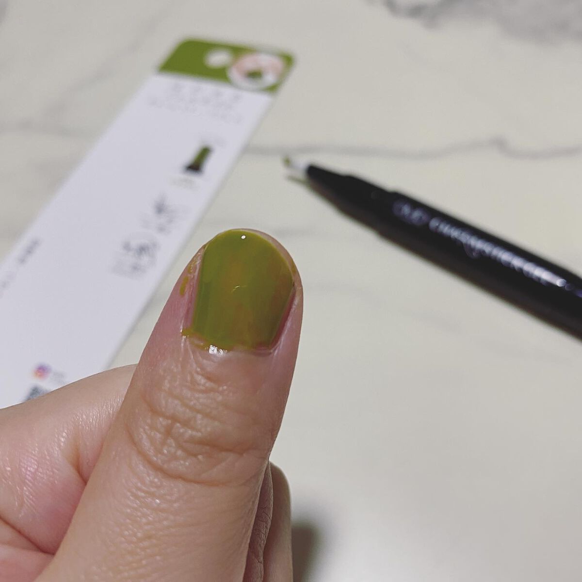 チャームスティックジェル #32 ピスタチオ/OMD/オールインワンネイルを使ったクチコミ（3枚目）