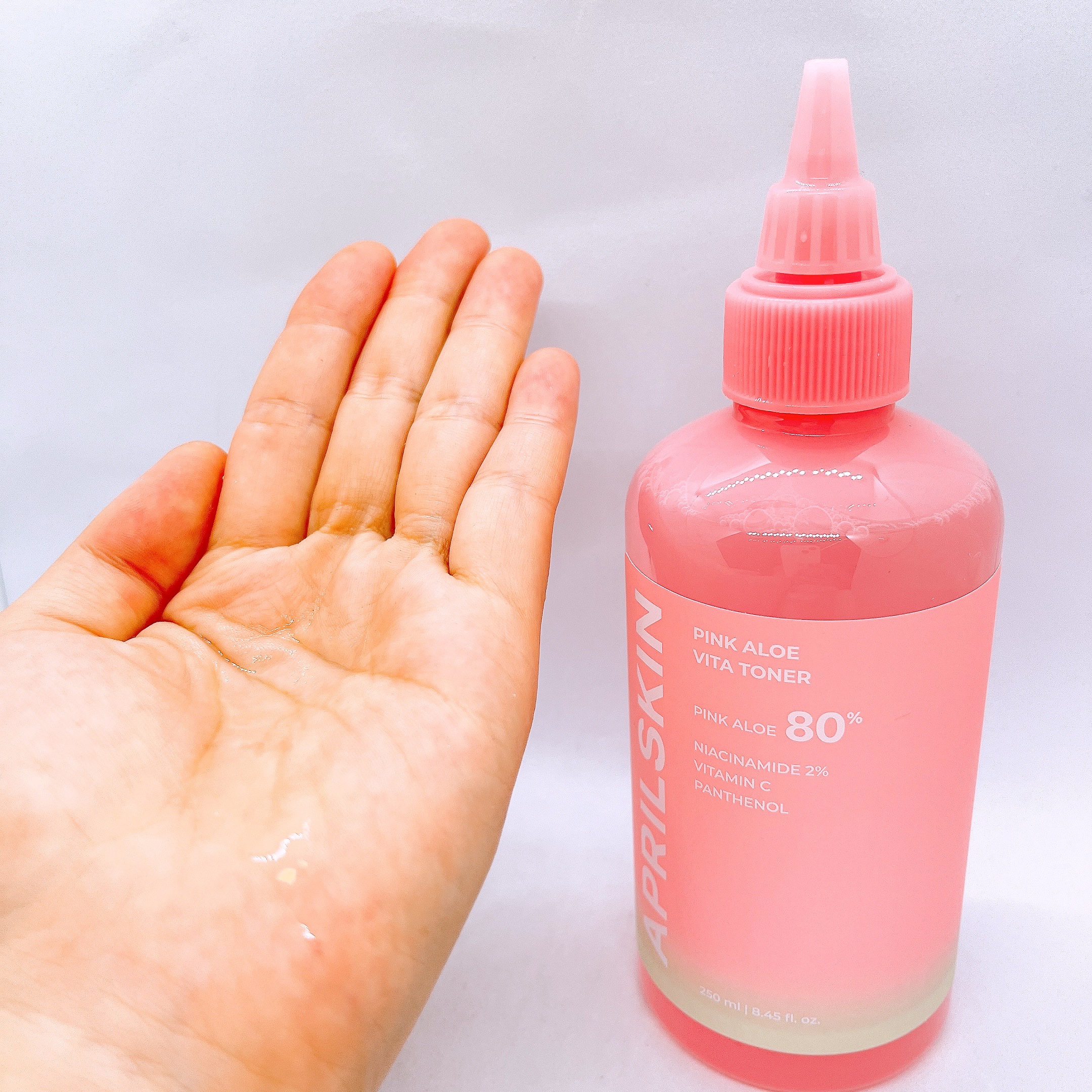 ピンクアロエビタトナー/APRILSKIN/化粧水を使ったクチコミ（3枚目）