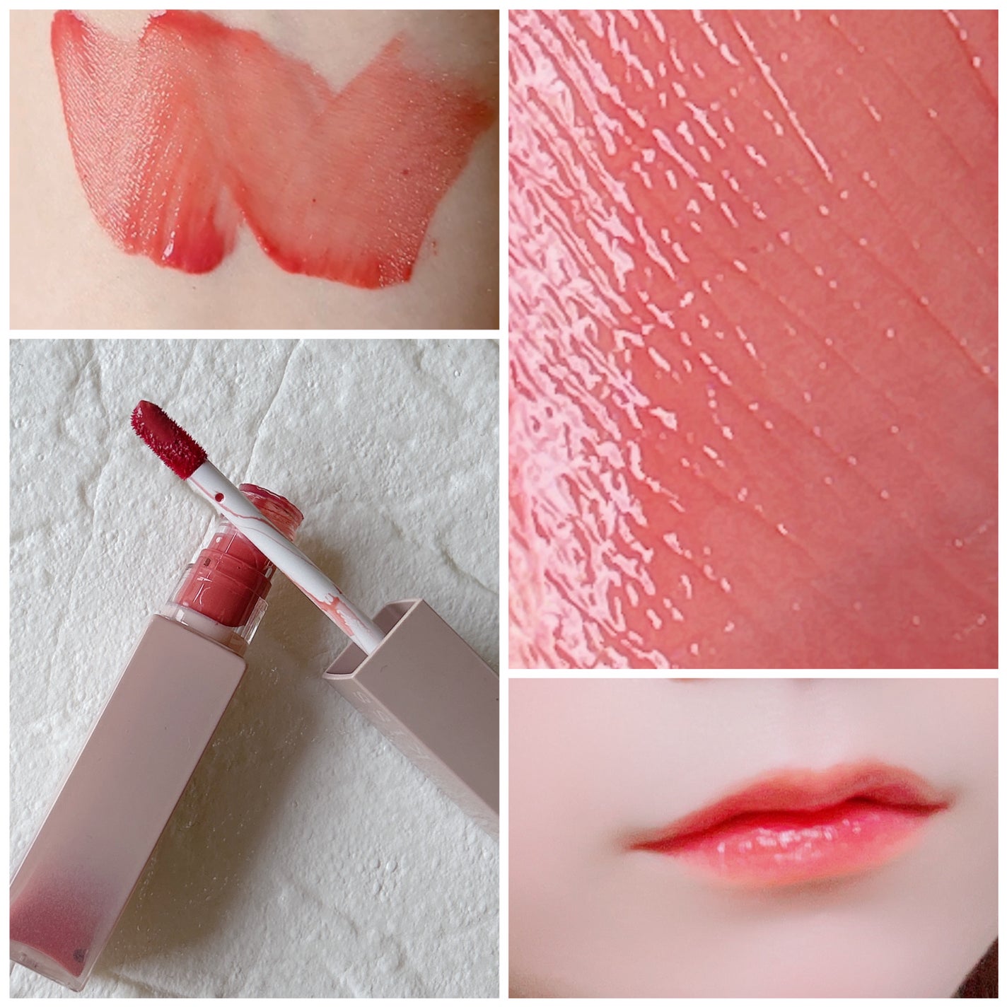 グラスティングウォーターグロス/rom&nd/リップグロスを使ったクチコミ(4枚目)