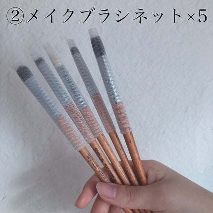 SIXPLUSアイメイクブラシ 5本セット高級動物毛 化粧ポーチ付き/SIXPLUS/メイクブラシを使ったクチコミ(3枚目)