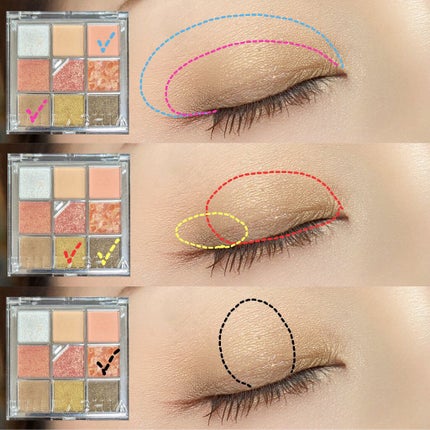 グリッターペディアアイパレット/unleashia/アイシャドウパレットを使ったクチコミ(3枚目)