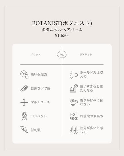 ボタニカルヘアバーム/BOTANIST/ヘアバームを使ったクチコミ(2枚目)