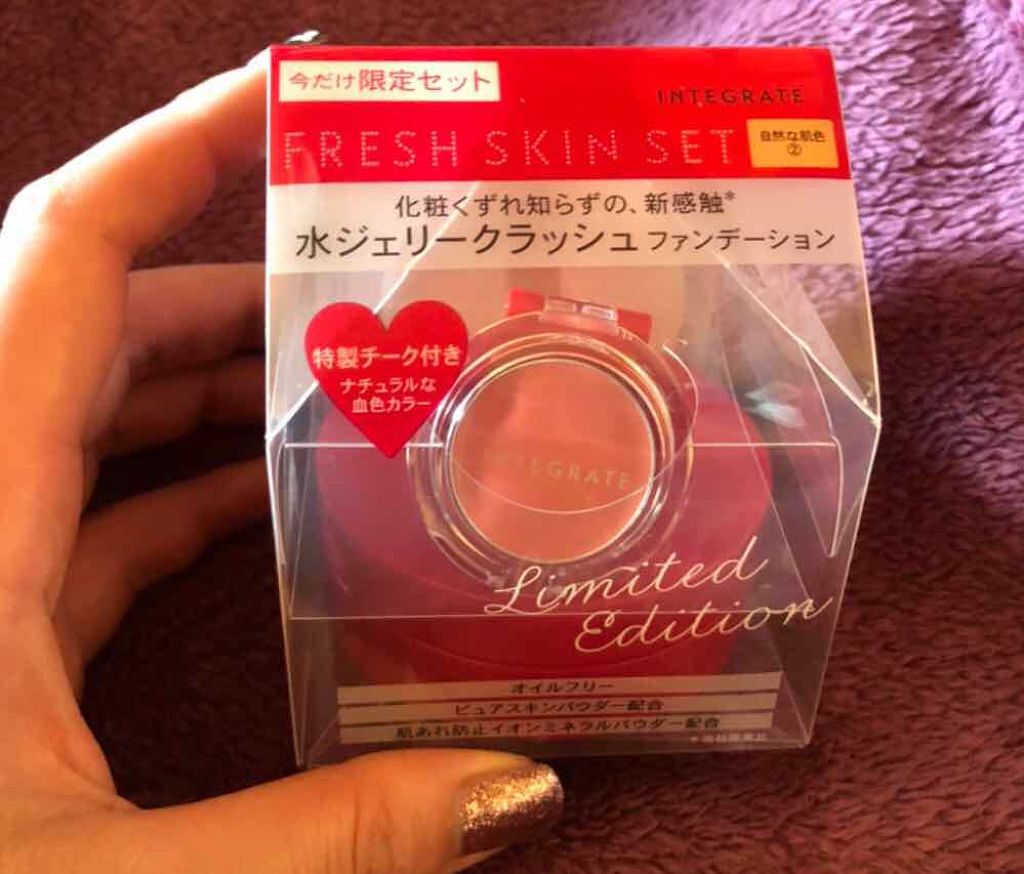 水ジェリークラッシュ/インテグレート/クリーム・エマルジョンファンデーションを使ったクチコミ（1枚目）