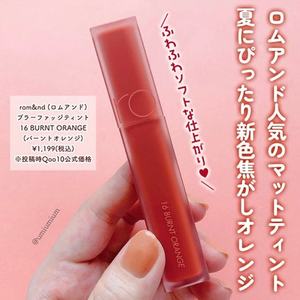 rom&nd ブラーファッジティント/rom&nd/リップティントを使ったクチコミ(2枚目)