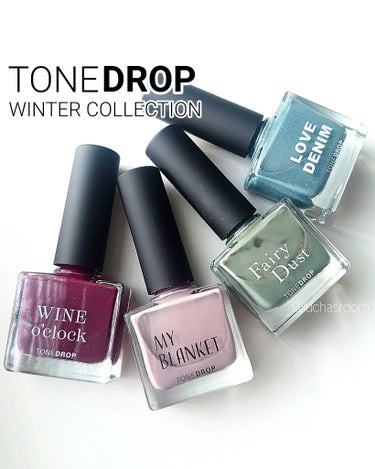 TONE DROP 冬の新色💅🏻✨

マット質感の長い持ち手＆ラウンド平筆で塗りやすさ抜群のTONE DROP♡ラメ入りカラーの追加うれしい〜！！！

全部ラメの質感が違うのもこだわりを感じます。
私の