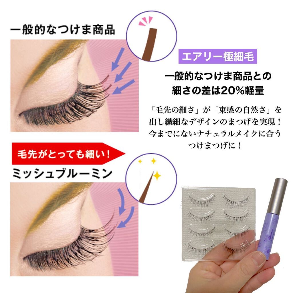 ミッシュブルーミン 3Dアイラッシュライン/ミッシュブルーミン/つけまつげを使ったクチコミ(2枚目)