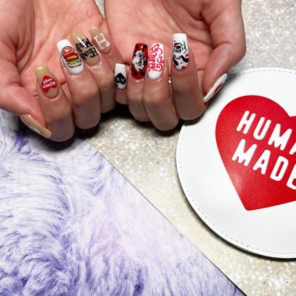 cst on LIPS 「#humanmade#こだわりネイル#🍔❤️#ヒューマンメイド..」(2枚目)