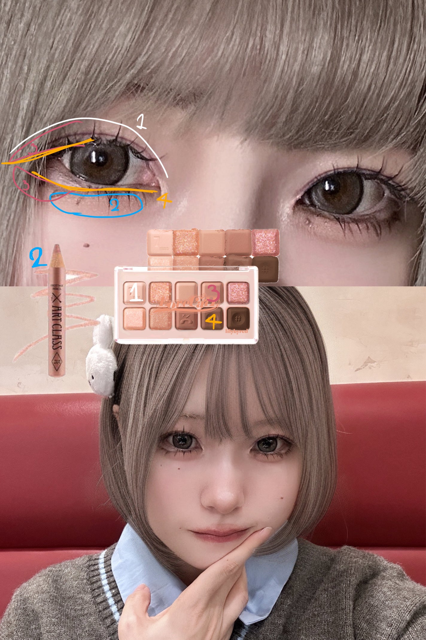 アートクラス フロッタージュペンシル/too cool for school/スティックアイシャドウを使ったクチコミ(4枚目)