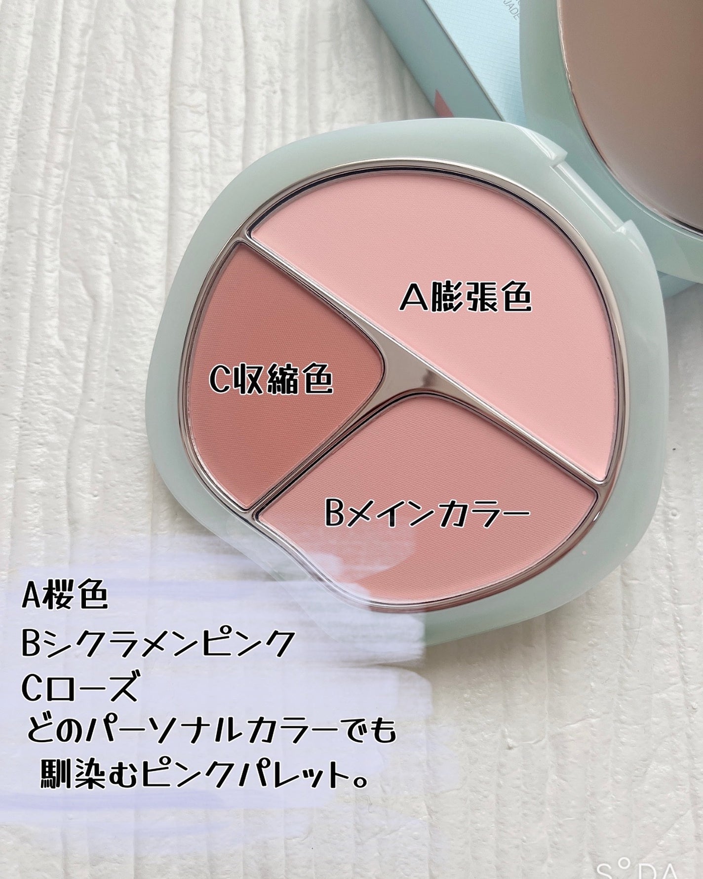 TIMAGE 3色チークパレット/TIMAGE/パウダーチークを使ったクチコミ(2枚目)