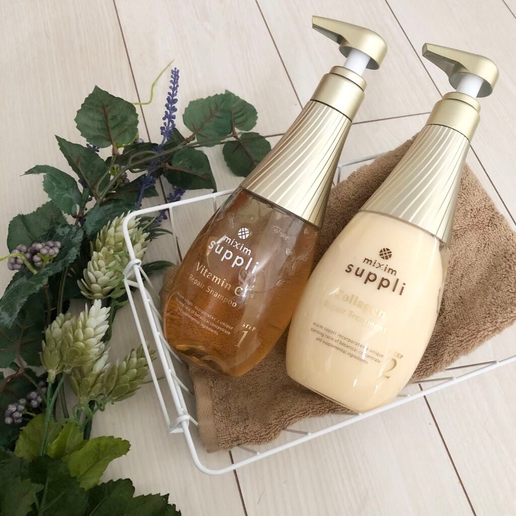 ビタミン リペアシャンプー/コラーゲン リペアヘアトリートメント/mixim suppli/市販シャンプーを使ったクチコミ(1枚目)