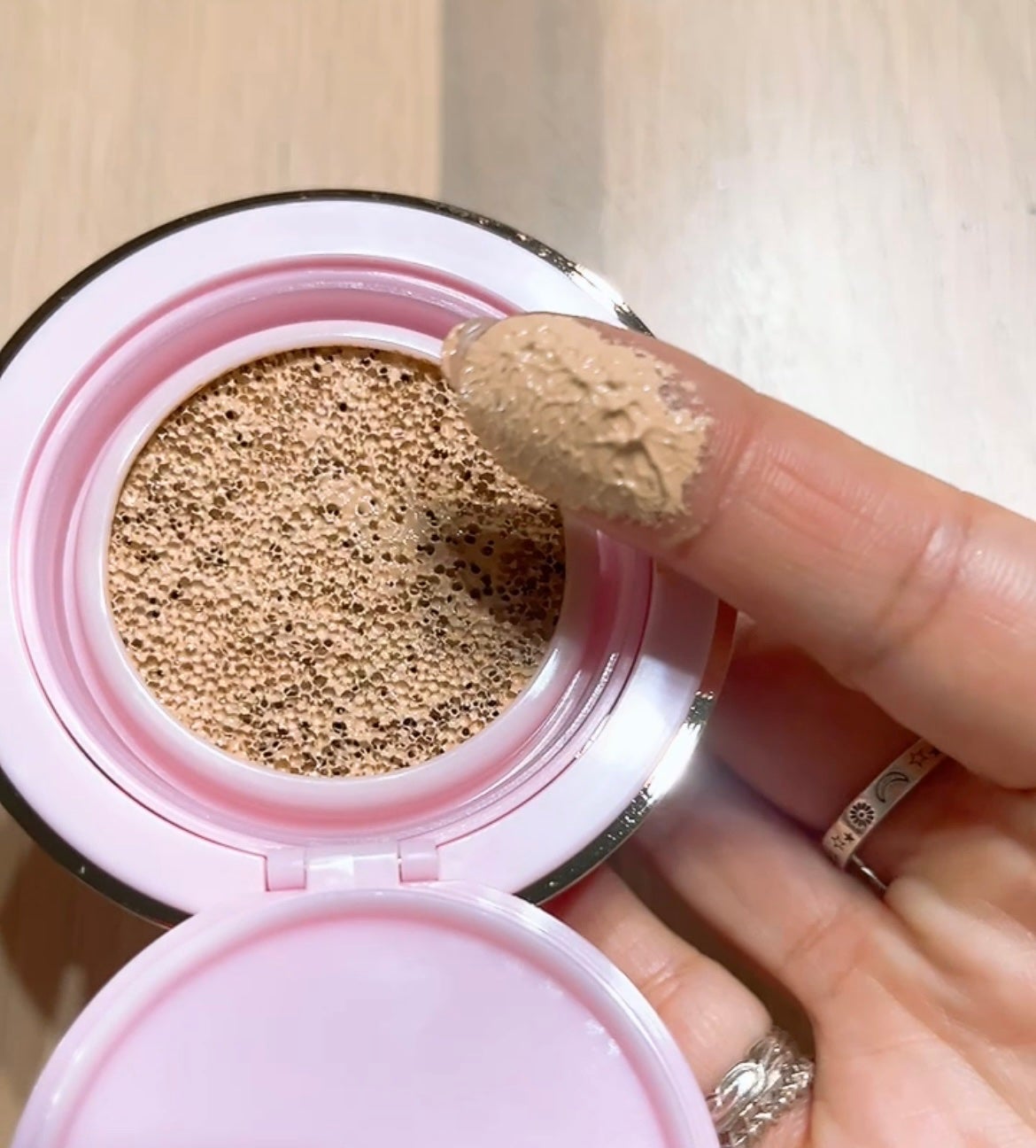 ピンクティーツリーカバープライマークッション/APLIN/クッションファンデーションを使ったクチコミ(5枚目)